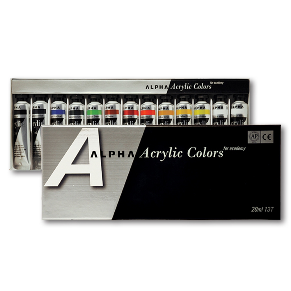 普思AP 【ALPHA】銀級壓克力顏料13色20ML, , large
