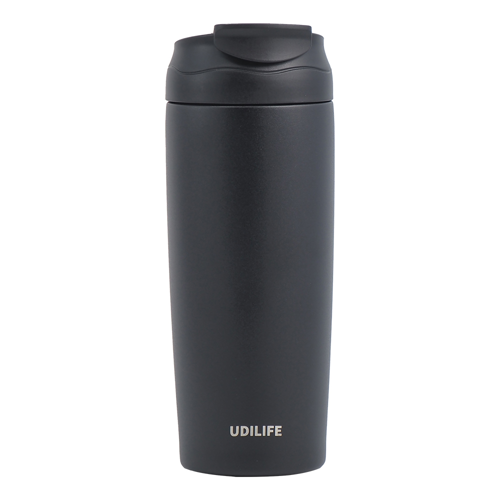 樂司/雙飲口不鏽鋼陶瓷保溫杯-600ml-武士黑-1入, , large