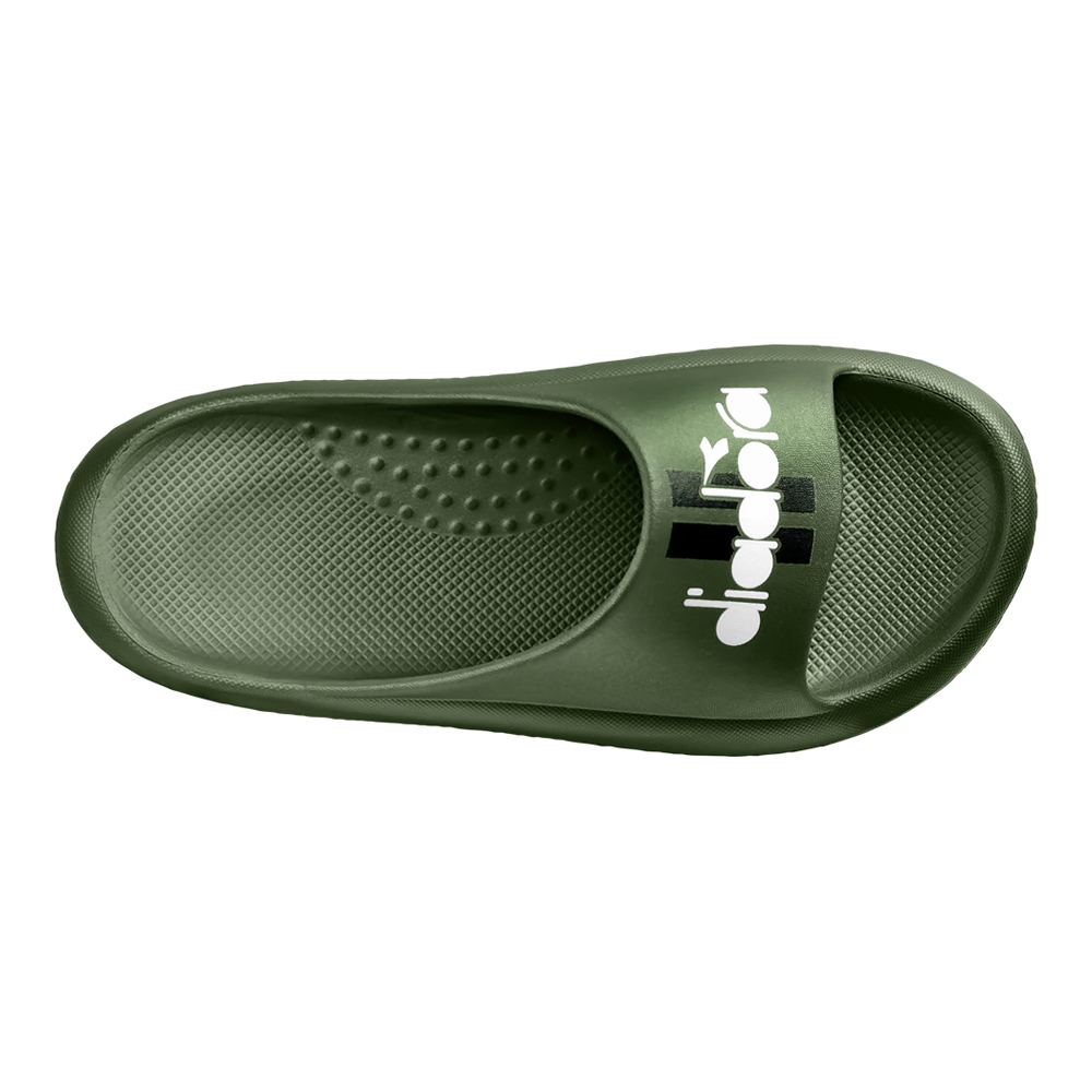 DIADORA迪亞多那 休閒舒壓拖鞋 MIT台灣製造 男鞋 居家 戶外 一體成型 EVA 足弓支撐 排水 止滑 黑 綠, , large