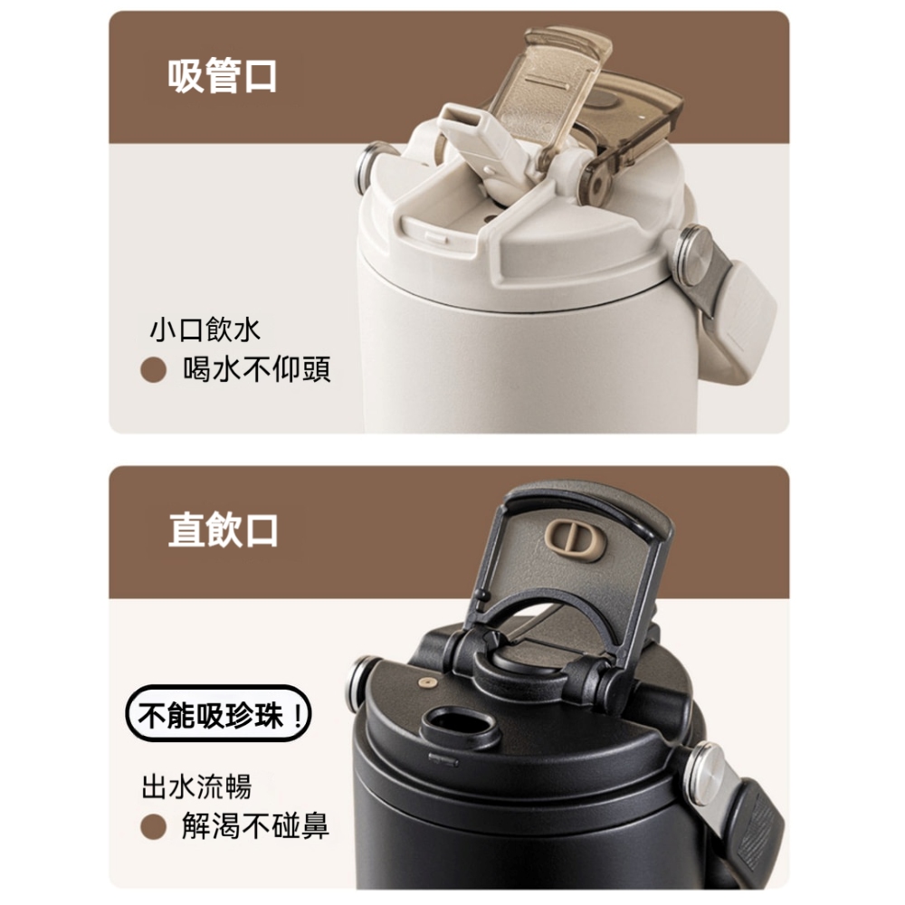 【H&R安室家】陶瓷易潔層雙飲保溫杯800ml(H88), , large