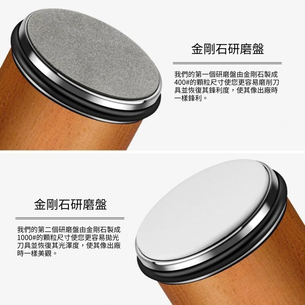 Roller Sharpener - Black (with 400/1000 grit diamond abrasive), , large