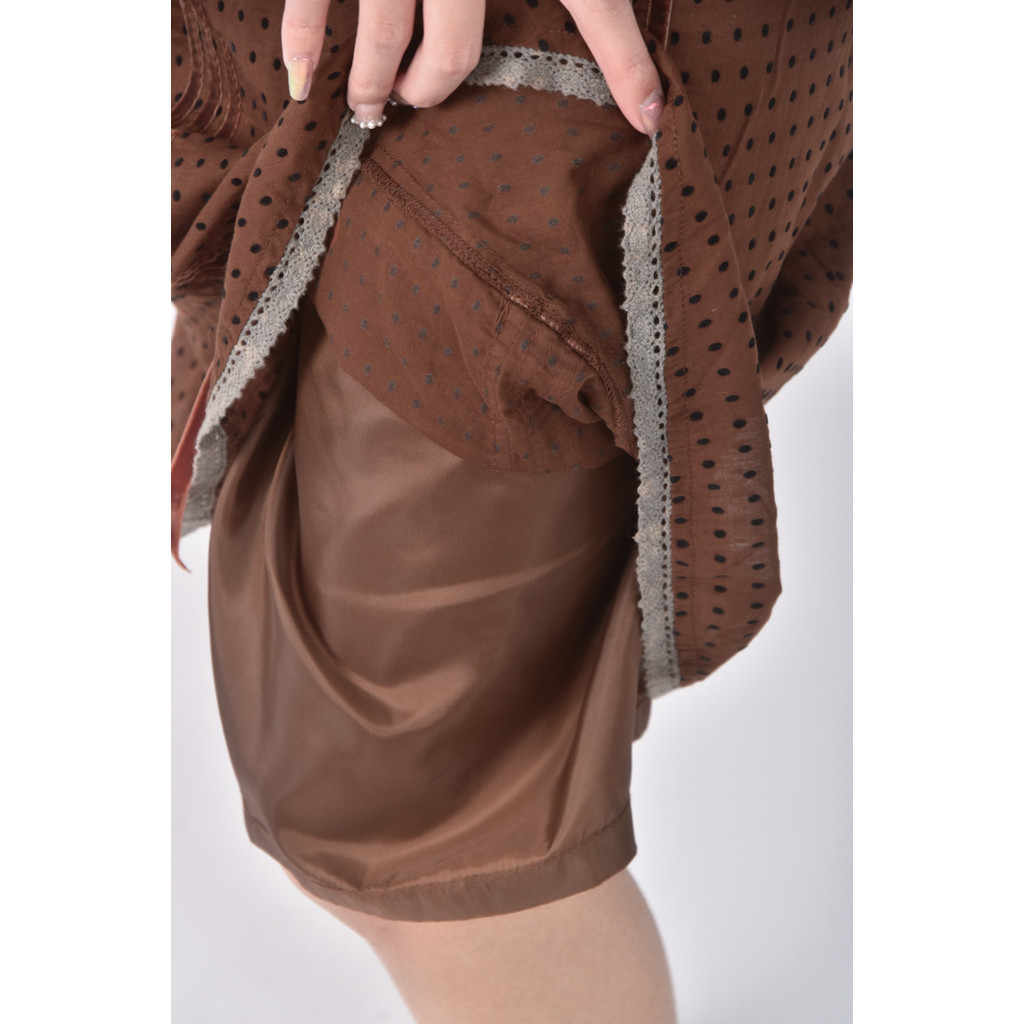 (S) oooo圓點棕色長裙二手衣, , large