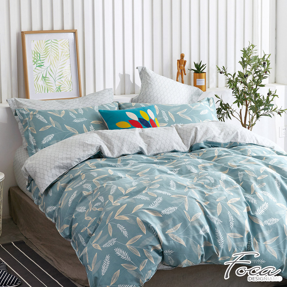 【FOCA買一送一+三防枕x2】100%精梳純棉舖棉兩用被床包組(單/雙/加/特), , large