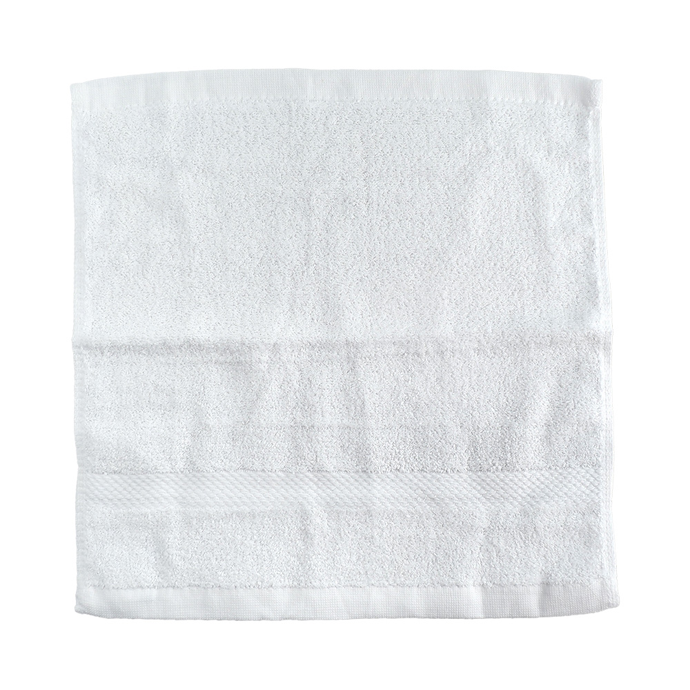 素色緞紋方巾-33x34cm-純淨白-12條x1包