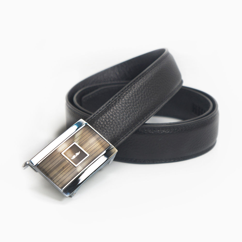 【頭層牛皮】自動扣真皮紳士腰帶 T3款 皮帶 高質感 西裝皮帶 商務皮帶 型男 上班族 自動扣 七夕 情人節 禮物, , large