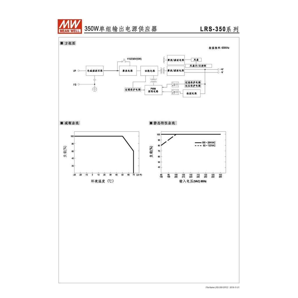 明緯 350W單組輸出電源供應器(LRS-350-12), , large