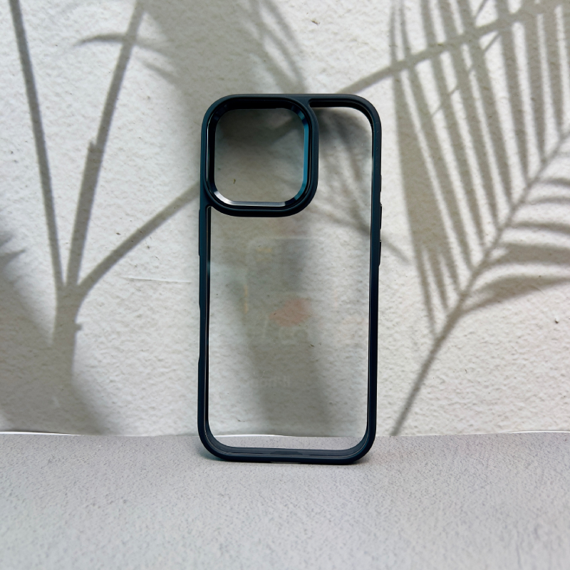 【CR科瑞亞】iPhone 16 Pro-6.3吋-手機保護殼金盾高透膚感邊框-黑色, , large