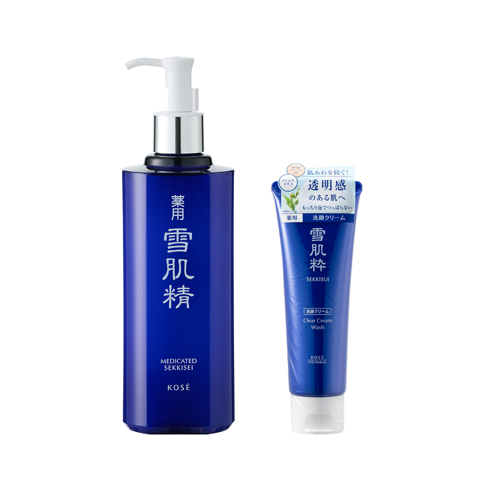 【KOSE高絲】明星組(雪肌精化妝水500ml+雪肌粹潔淨洗面乳120g) 公司貨, , large