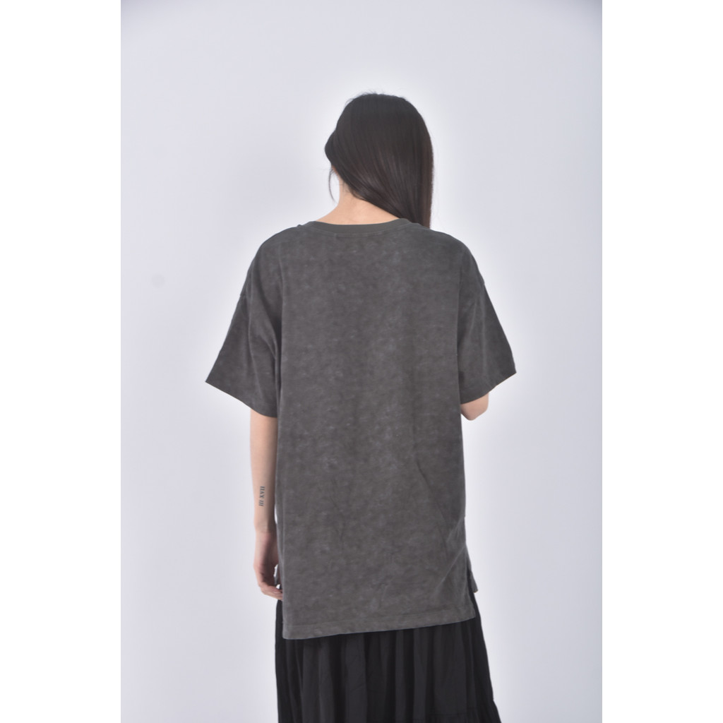 (M) uniqlo質感棉質純棉庫洛米灰色短袖上衣二手衣, , large