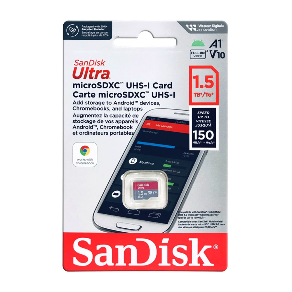 SanDisk Ultra 1.5TB UHS-I C10 A1 V10 microSDXC, , large