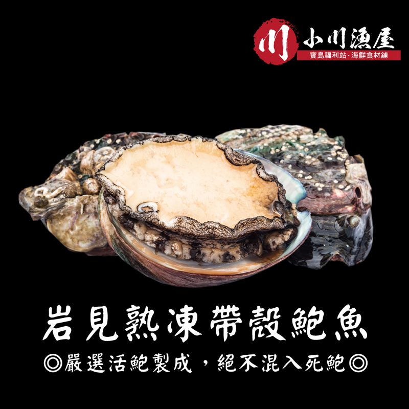 小川漁屋 熟凍帶殼鮑魚1包（300g&plusmn;10%/包/8~11顆)_任選, , large