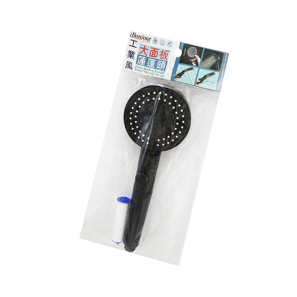 iBonjour工業風大面板蓮蓬頭-2入, , large