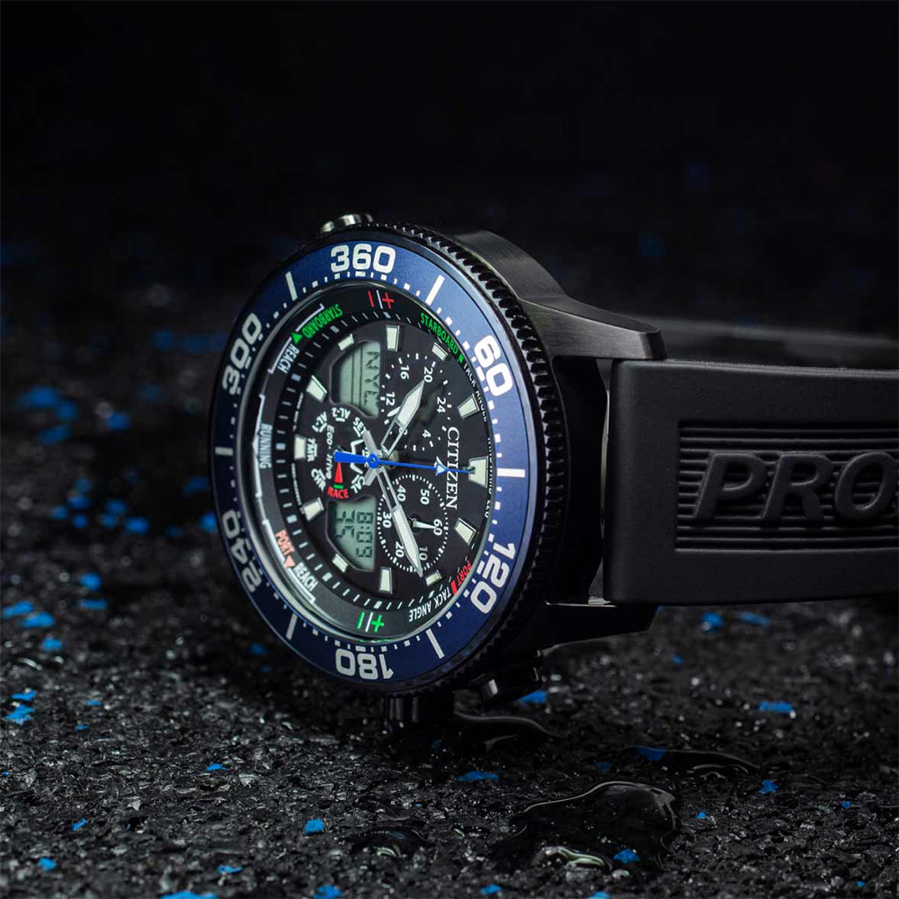 CITIZEN 星辰 PROMASTER 限量光動能萬年曆計時手錶 JR4065-09E, , large