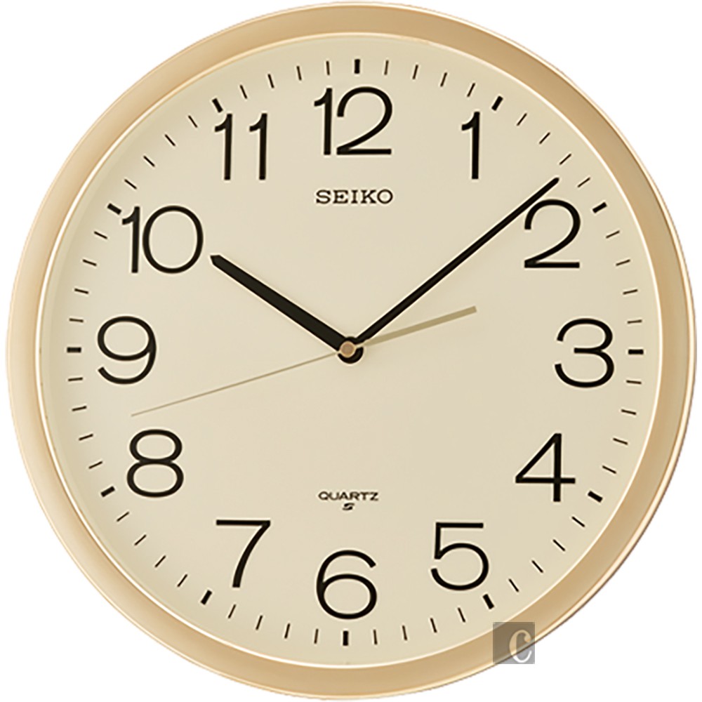 SEIKO 精工 香檳金大數字掛鐘 時鐘-36.1cm QXA020A, , large