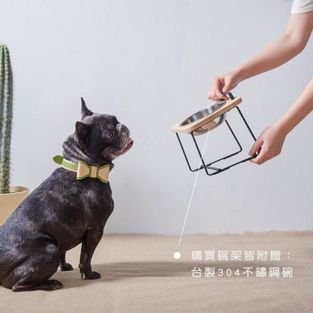 【拍拍】原木寵物托高碗架 S/楓木色｜預購, , large