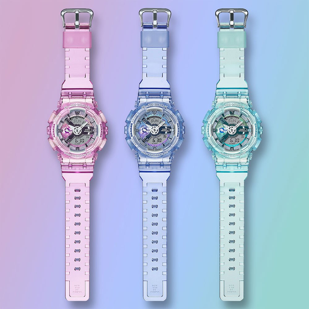 CASIO 卡西歐 G-SHOCK 未來系列 半透明女錶手錶 GMA-S110VW-6A, , large