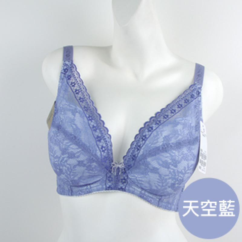 [WINIBRA] Made in Taiwan, Underwire, Side Support and Centering, Full Coverage, Plus Size C~G Cups, Sky Blue, Size (E34), 天空藍, large