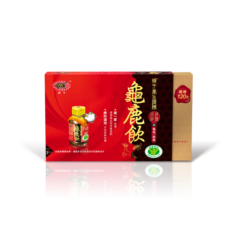 [創兆國際]鐵牛養生滋補龜鹿飲3入組, , large