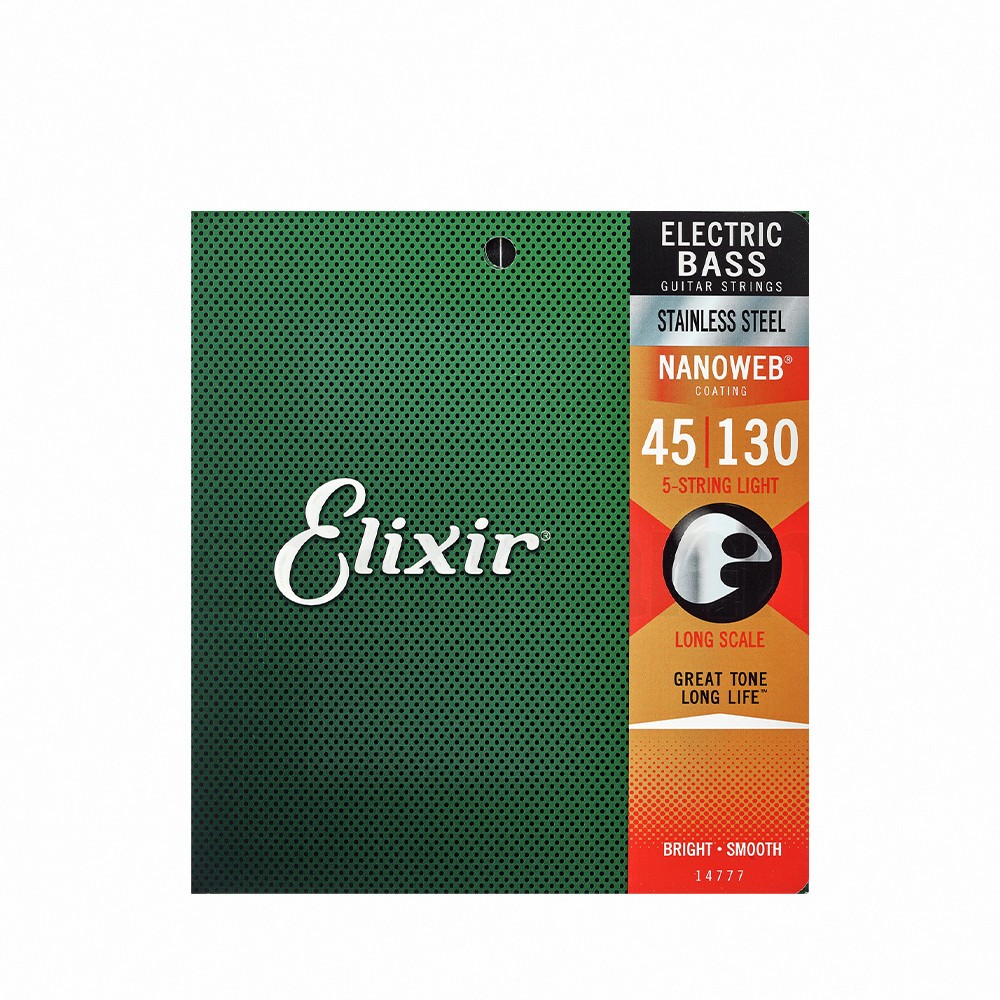 Elixir 14777 Nanoweb 薄包覆 貝斯五弦套弦 45-130【敦煌樂器】, , large