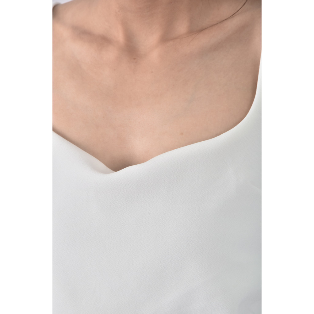 (S) 質感素面白色洋裝二手衣, , large