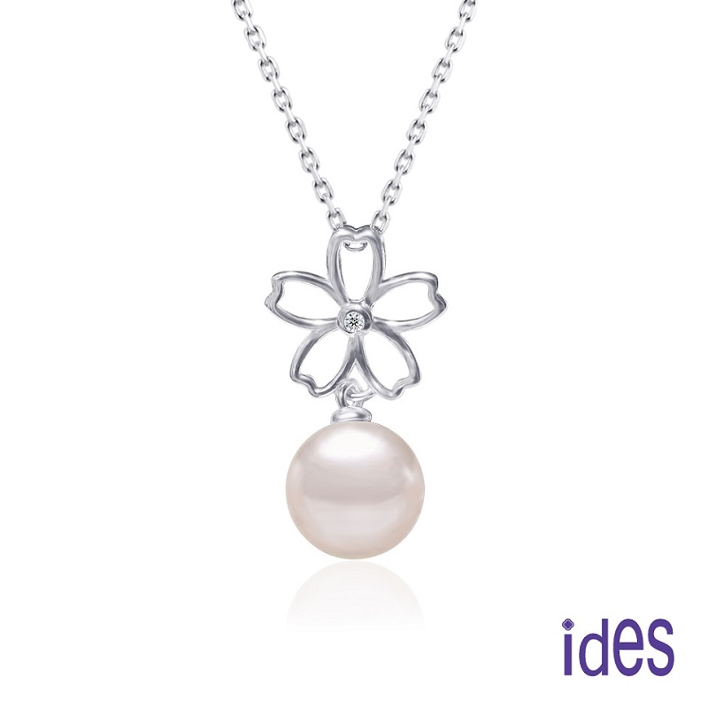 [ides愛蒂思]日本設計AKOYA經典系列天然珍珠項鍊7-8mm/櫻花戀