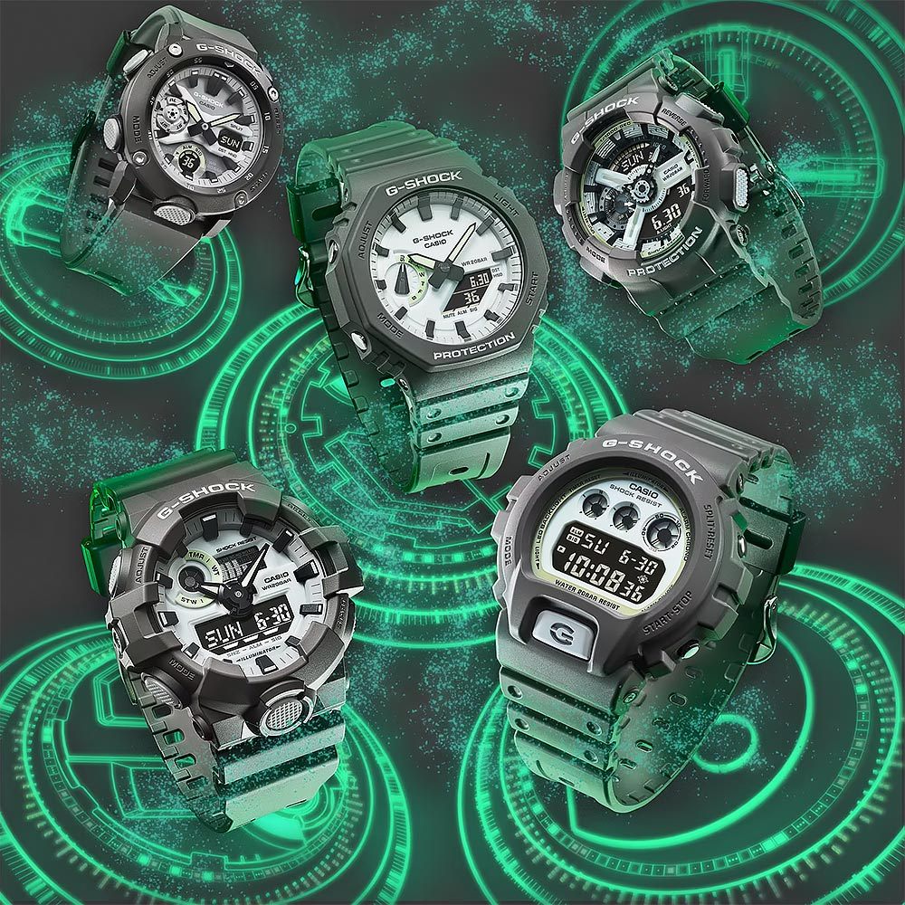 CASIO 卡西歐 G-SHOCK 綠光系列運動手錶 GA-700HD-8A, , large