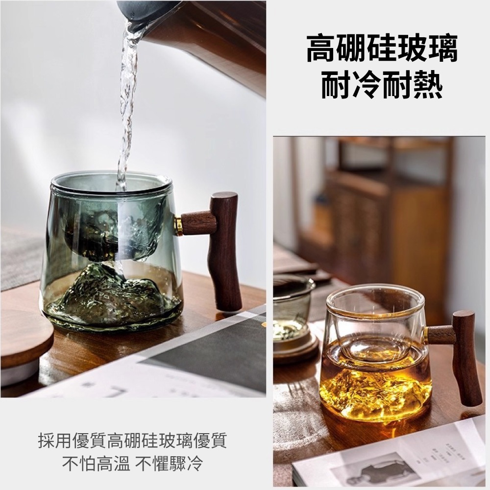 【APEX】遠山玻璃泡茶杯400ml 透明, , large