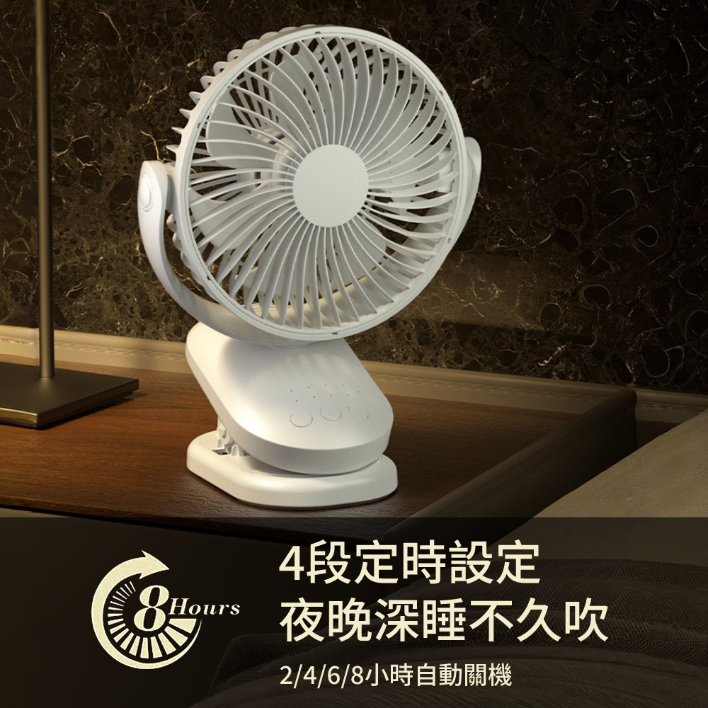 【APEX】智能搖頭桌夾6吋USB風扇(壁掛/桌夾/直立), , large