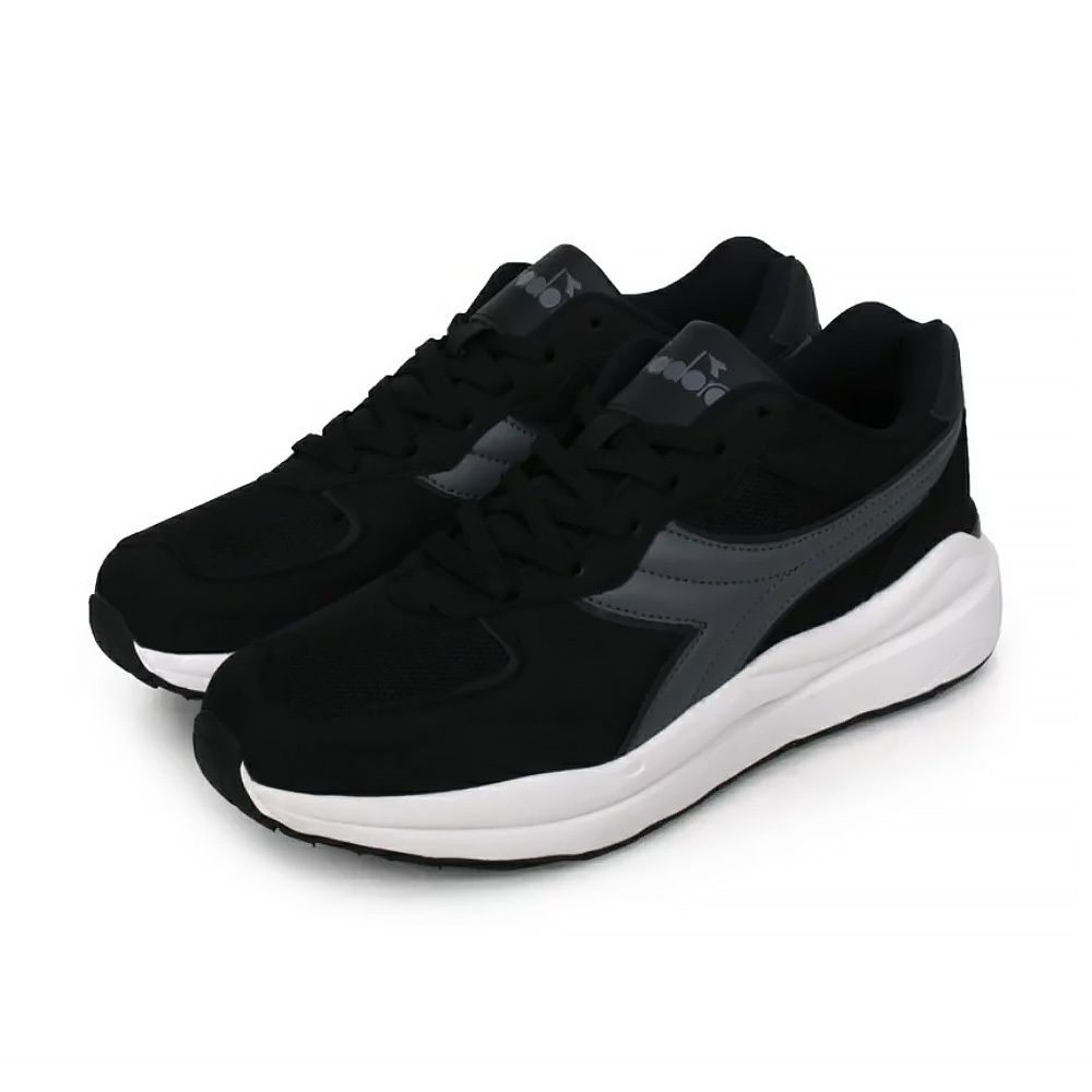 DIADORA迪亞多那 時尚運動男鞋 男運動鞋 男鞋 休閒鞋 復古 反光 輕量 透氣 保護後跟 足弓支撐 止滑 黑 灰, , large