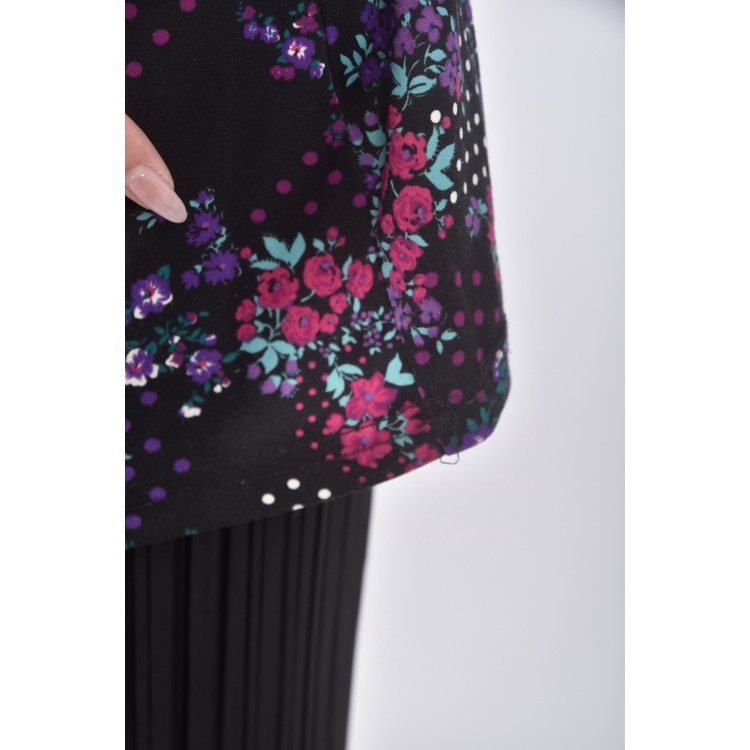 (S) net花紋黑色洋裝二手衣, , large