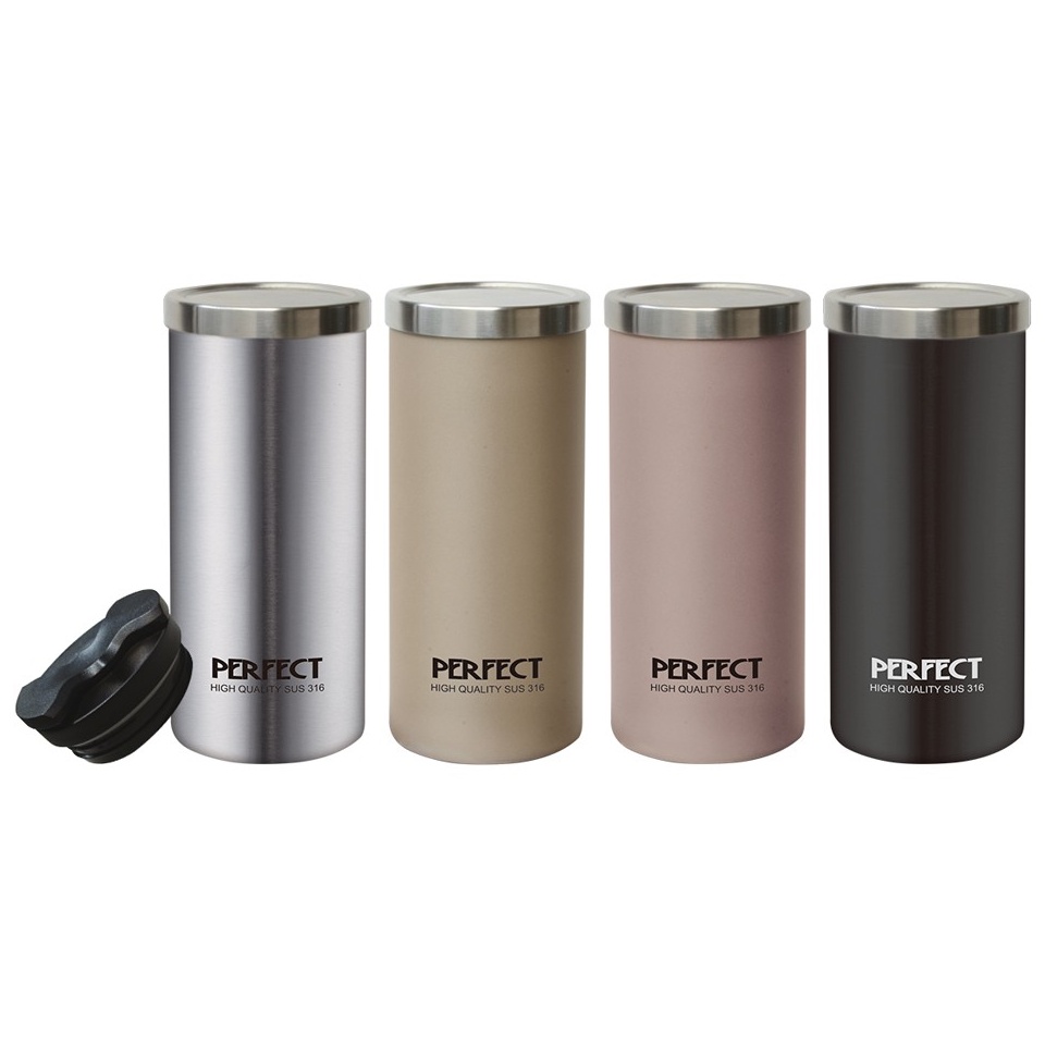 PERFECT 理想牌 極緻316不鏽鋼真空雙蓋咖啡杯直飲杯 玫瑰金580cc-Leidea樂德兒
