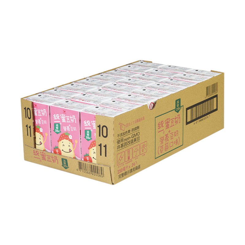 統一蜜豆奶營養+豆奶(草莓口味), , large