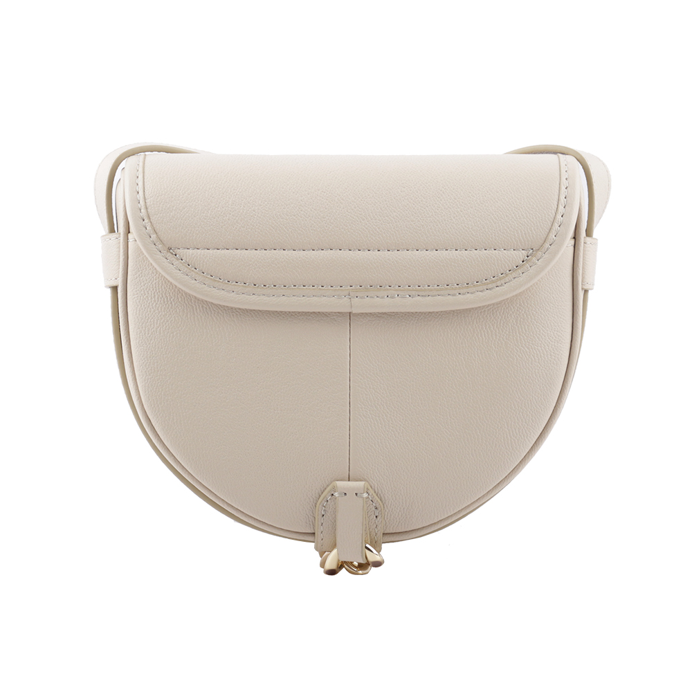 SEE BY CHLOE MARA BAG 牛皮小款斜背馬鞍包/米色, , large