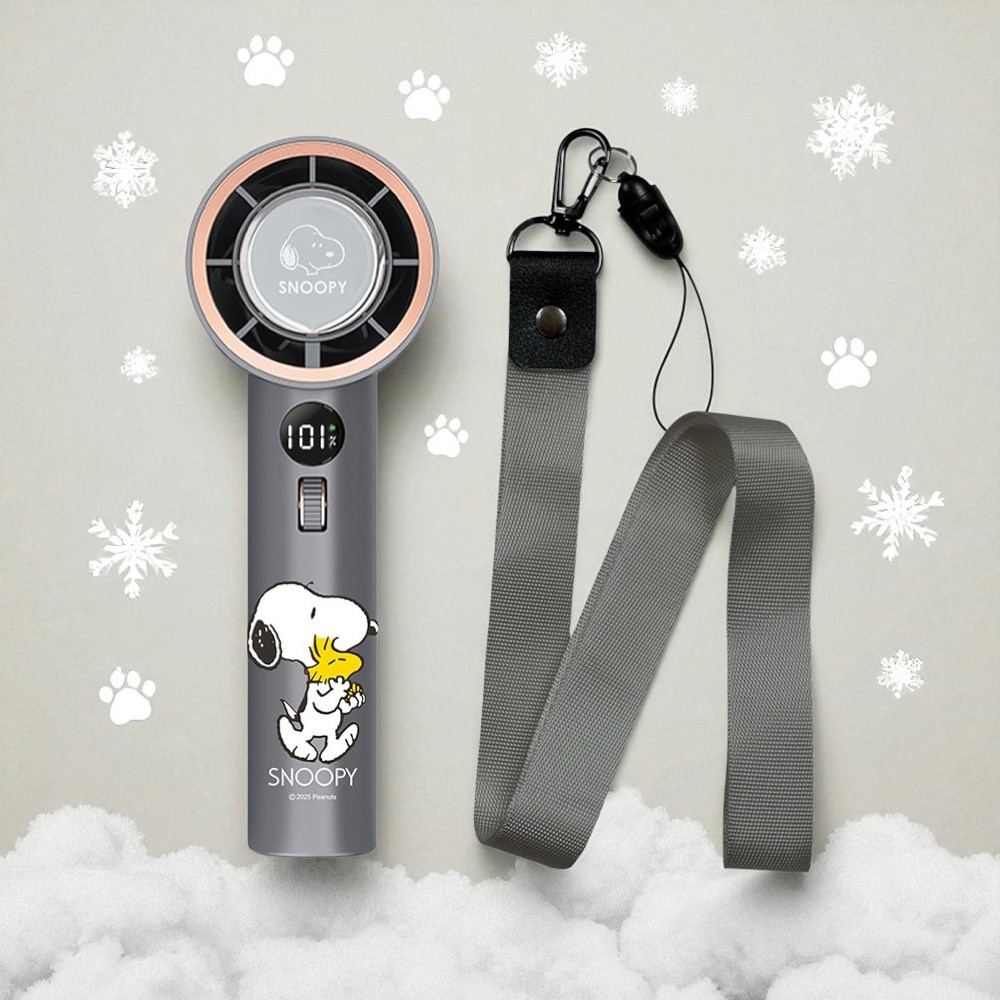 【SNOOPY】 Ice-Cooling  Handheld Fan-Black, , large