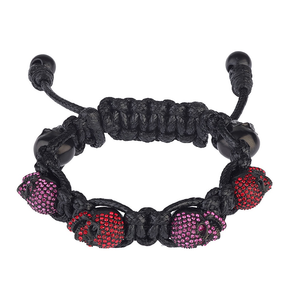 BOMBERG 炸彈錶 紫紅水鑽黑骷髏黑色手環-S (JW-BKT-FSPBA.S4.3), , large