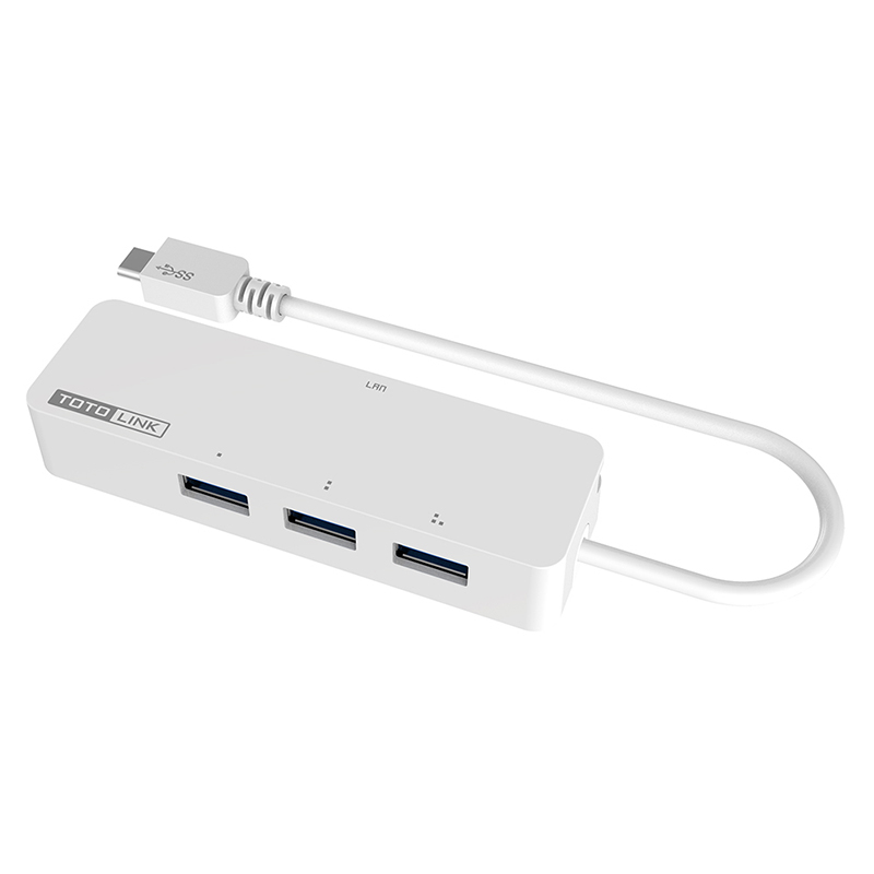 TOTOLINK USB Type C 轉RJ45網路卡+集線器, , large