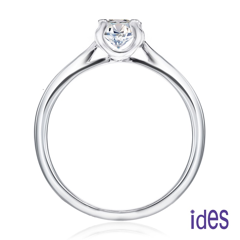 [ides愛蒂思] 設計款30分與12分F/VS1八心八箭EX車工鑽石戒指對戒情侶戒/專情 (戒圍請於訂單備註), , large