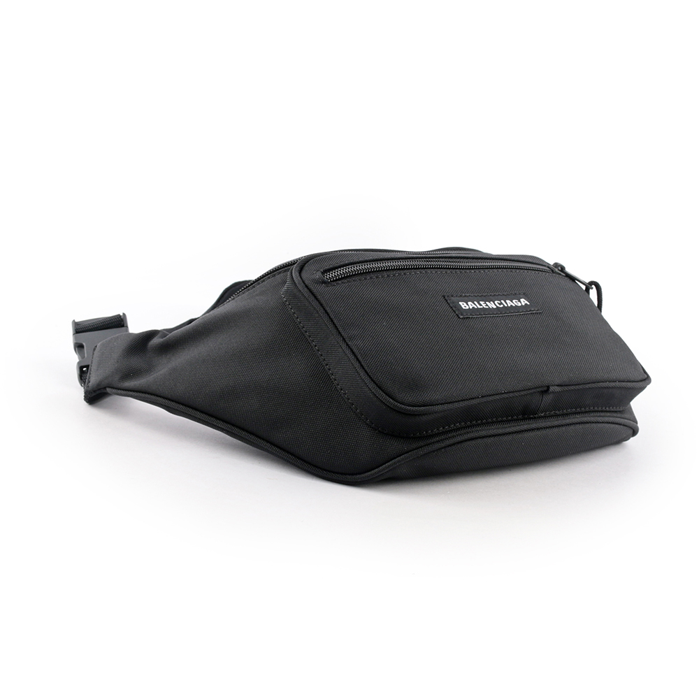 BALENCIAGA Explorer Logo尼龍腰包/胸口包/黑色, , large
