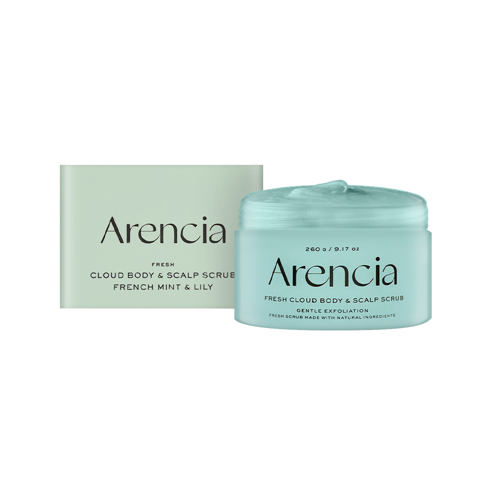 【Arencia】清新雲朵頭皮身體磨砂膏 260g #薄荷百合 French Mint &Lily(藍), , large