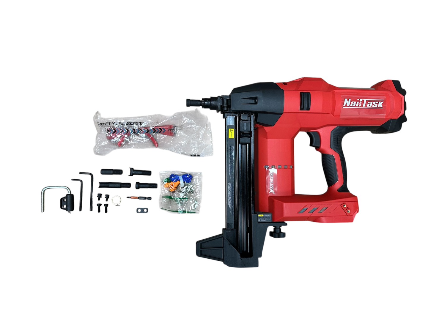 WIN五金 Nailtask(奈塔克) <18V無刷鋼釘槍+6.0電池組> 鐵工釘槍 鋰電釘槍 直上牧田 18V釘槍 鋼釘槍 水泥釘槍, , large
