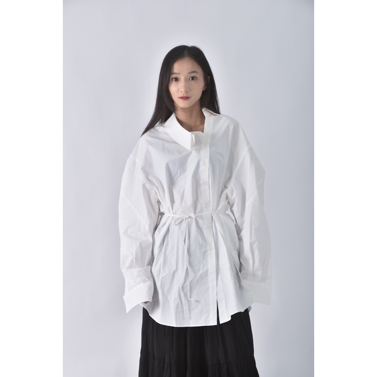 (XL) miyuki select質感寬鬆白色襯衫上衣二手衣, , large