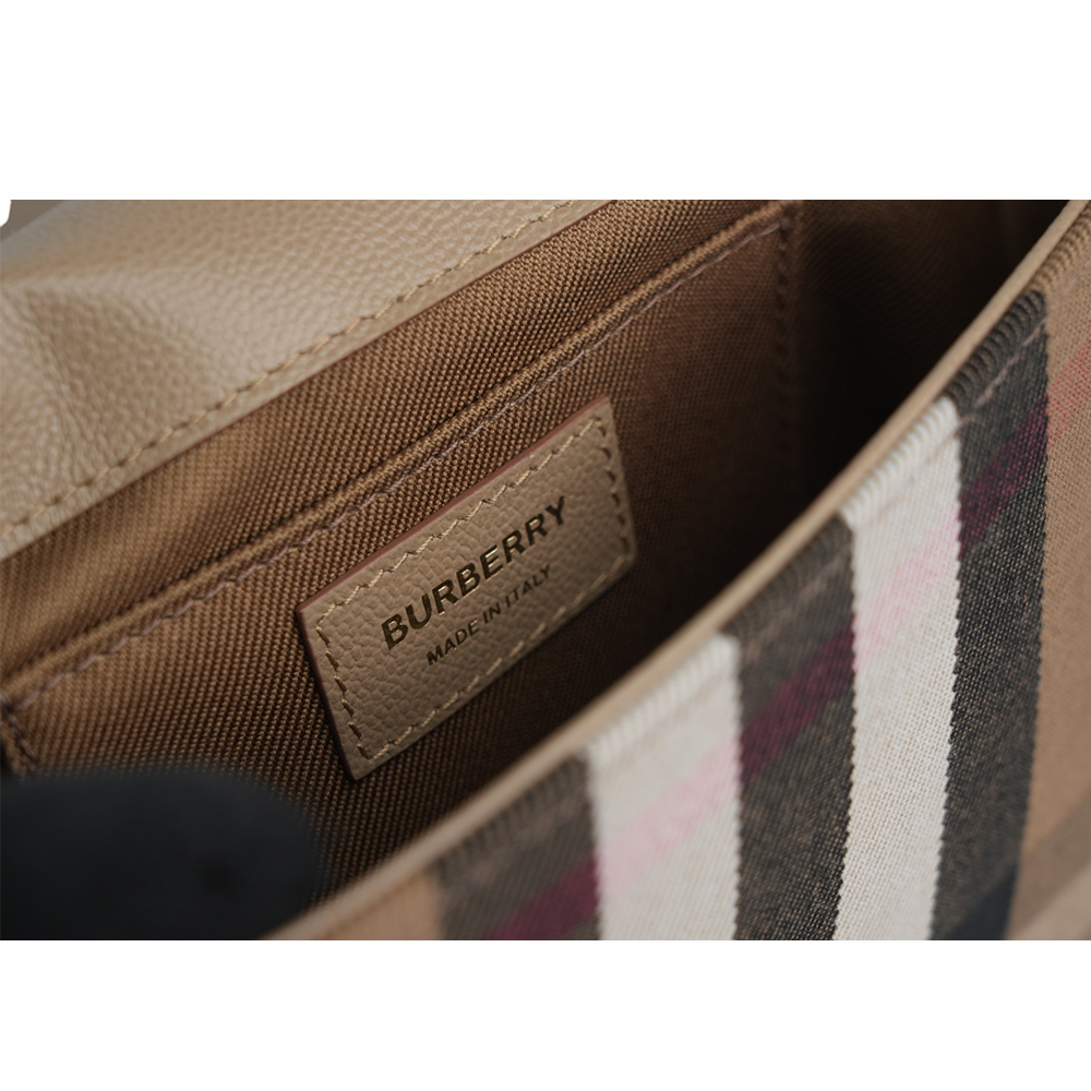 BURBERRY Lola 縫線小羊皮小款相機包/栗子色, , large
