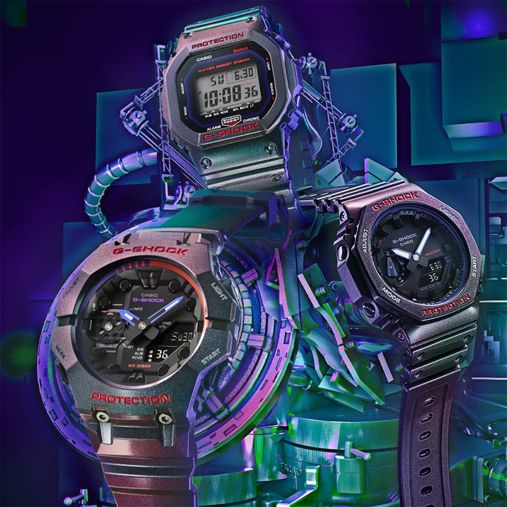 CASIO 卡西歐 G-SHOCK 電競玩家 炫彩烤漆 八角 手錶 GA-2100AH-6A, , large