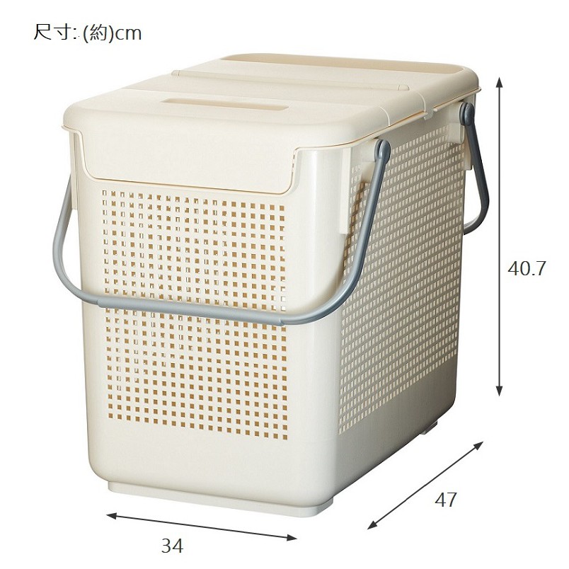 【this-this】日本Like-it｜可堆疊含蓋多功能收納洗衣籃(單入), , large