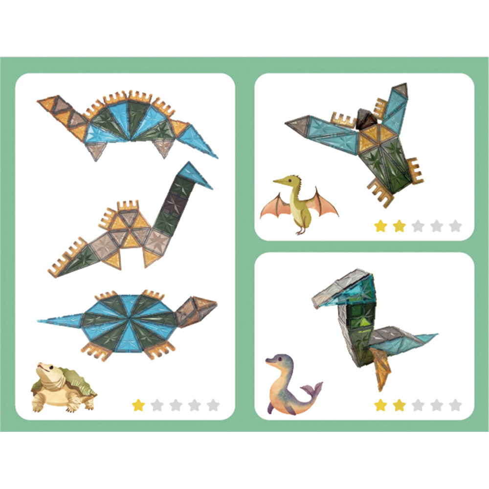 【啾愛你】ScienceBaby 恐龍樂園雪鑽磁力片 54片, , large