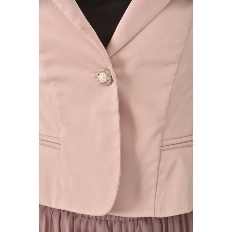 (S) 0918質感西裝拼接杏色外套二手衣, , large