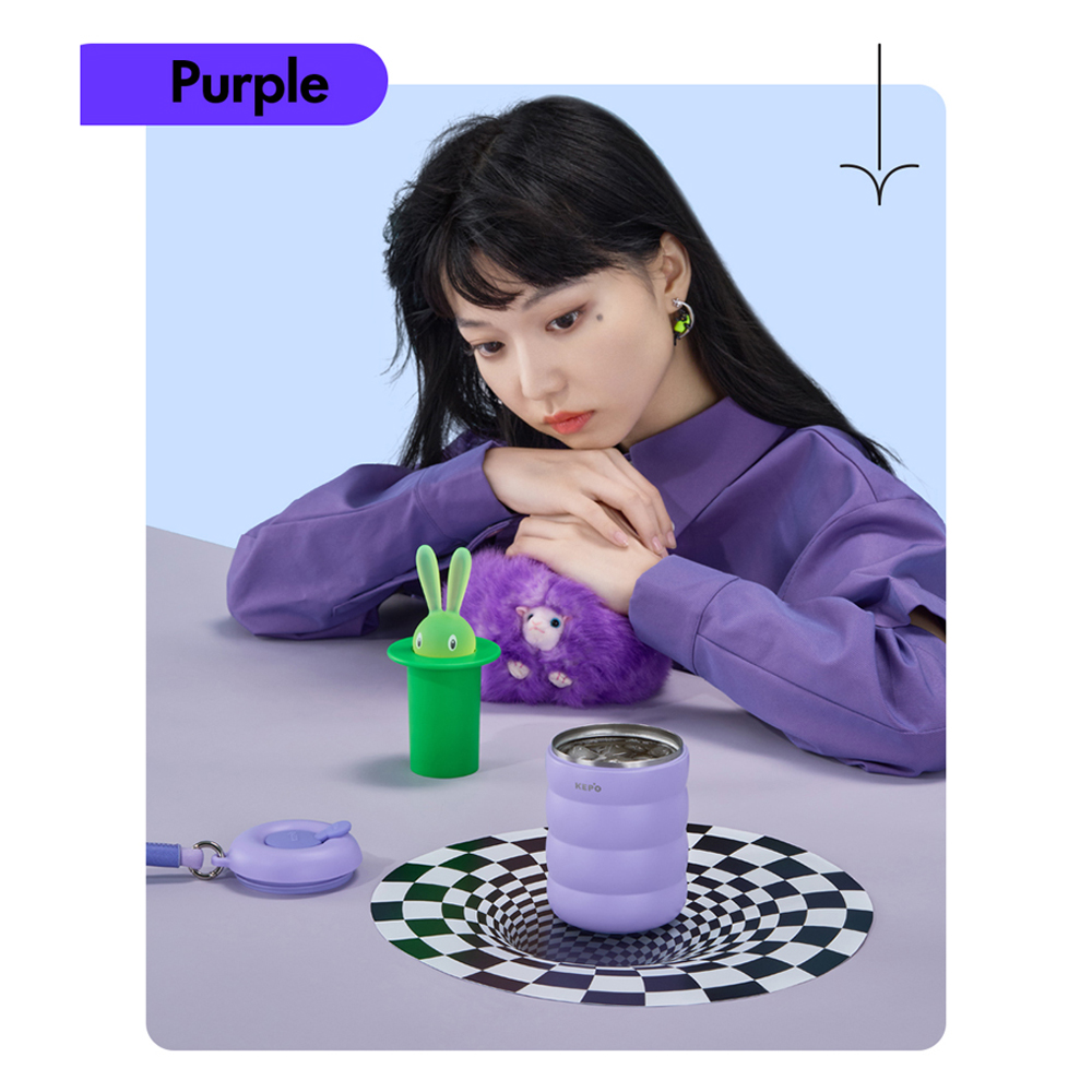 KEPO LQ 400ml KC001 POPO嘭嘭咖啡杯316不銹鋼內膽 白色, , large