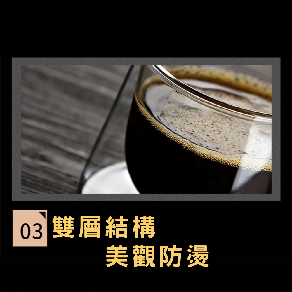 【GlassKing】GK-313 雙層咖啡杯 雙層玻璃杯 隔熱玻璃杯 咖啡杯 水杯 茶杯 酒杯, , large