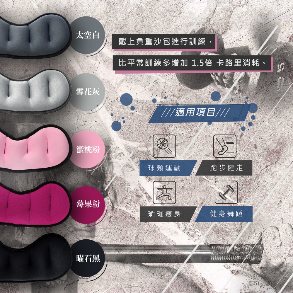 【MACMUS】1-8公斤眼鏡型運動沙包｜U型設計負重沙袋｜負重沙包｜適合慢跑、健走、復健｜可綁手、腳、腿, , large