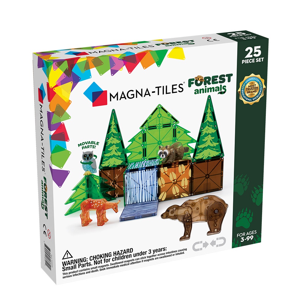 Magna-Tiles 磁力積木25片-森林動物, , large